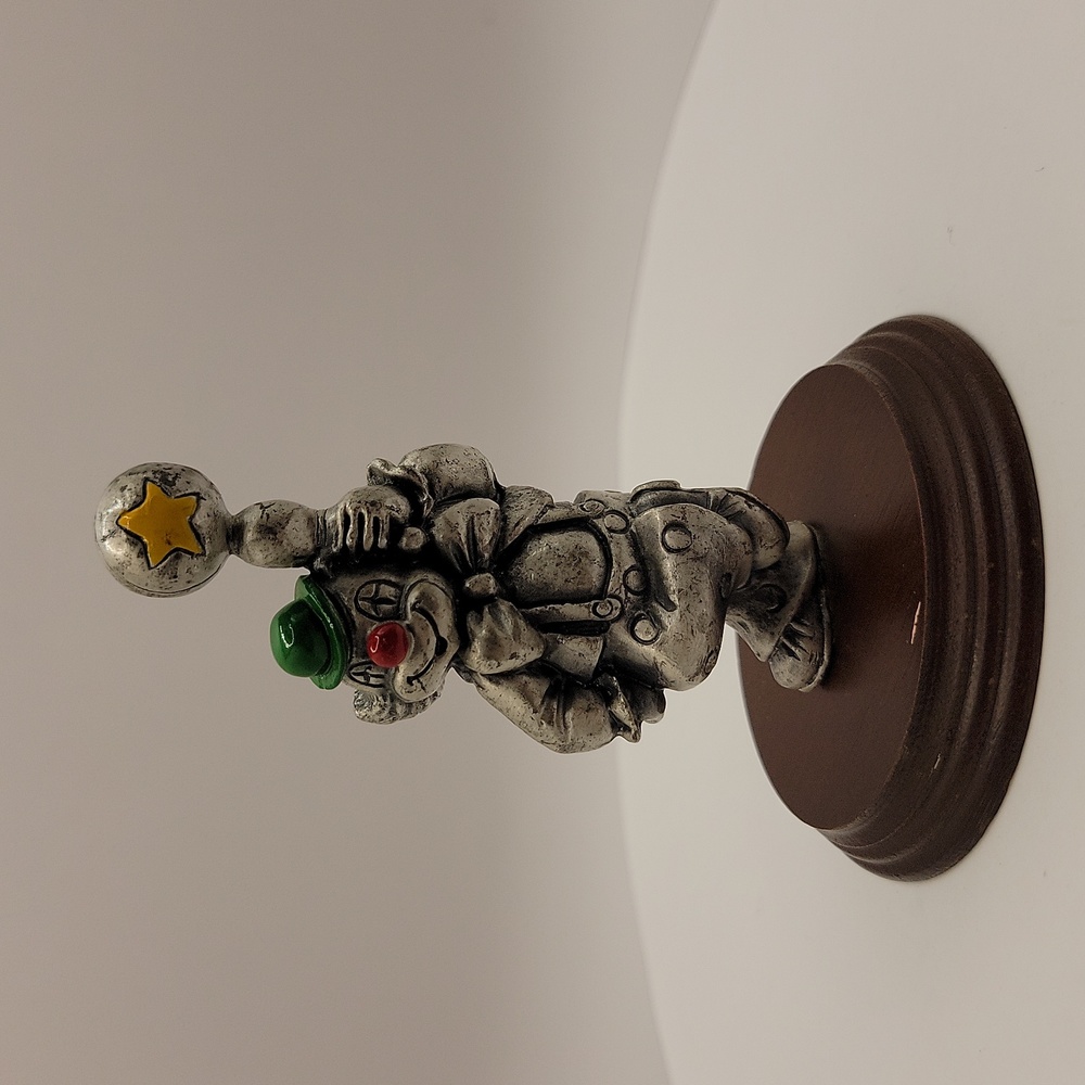 George Good Vintage Pewter Clown Figurine w/Scepter